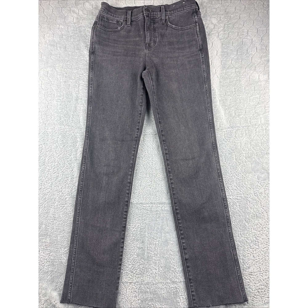 Madewell Mid Rise Stove Pipe Black Denim Jeans Women's Size 26 Boho Preppy